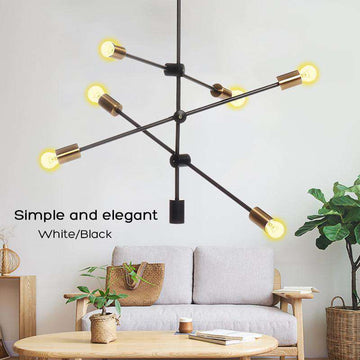 Modern Vintage Branch Pendant Light E27 4 6 Heads Italian LED Hanging Pendant Lamp for Dining Room Kitchen Lustre Lighting - Gustobene