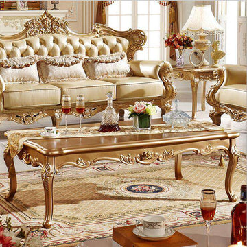 antique European style French Italian hand carved wood coffee table p10073 - Gustobene