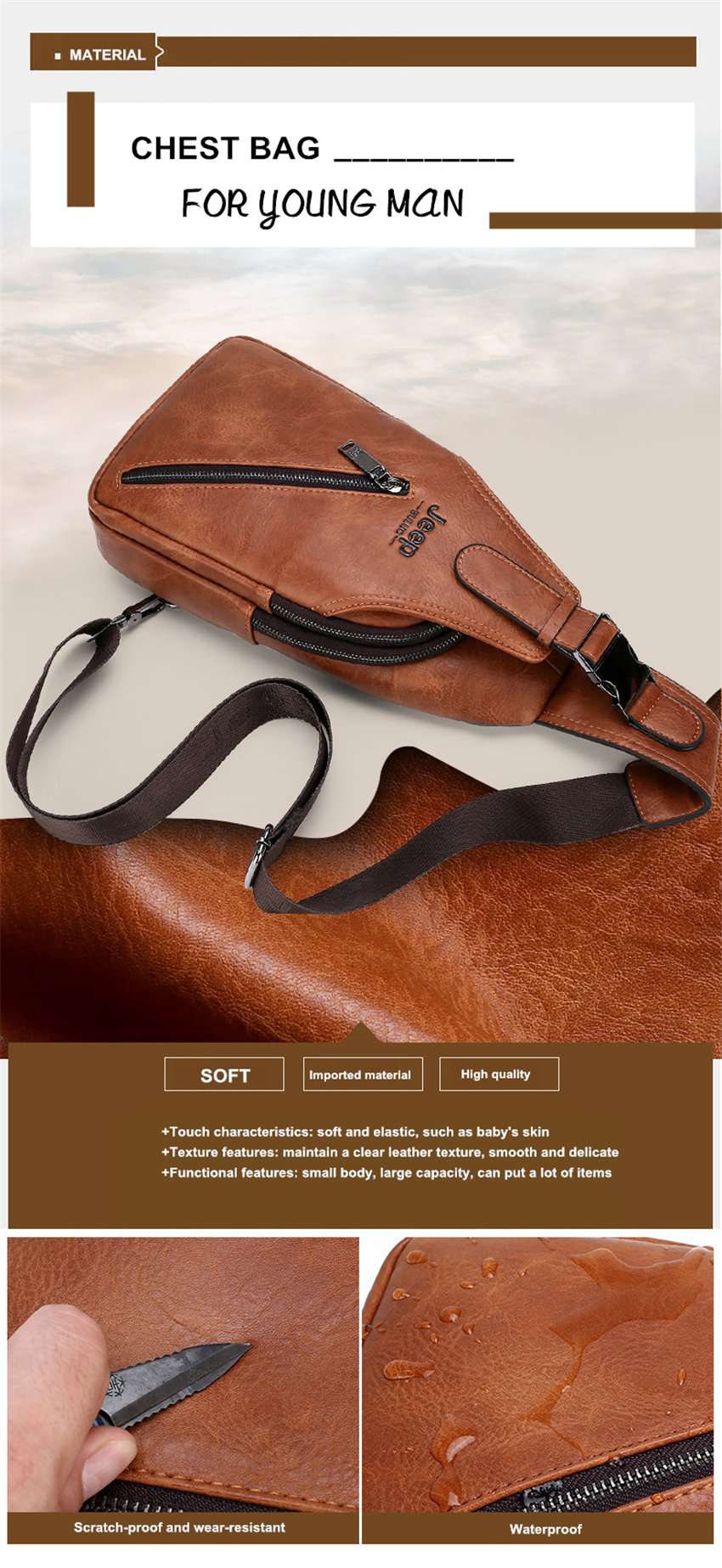 Brand New Italian Travel Hiking Bag - Gustobene