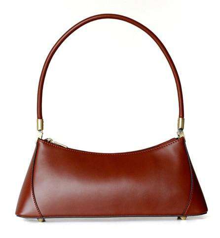 Camelia Italian Vintage Retro Shoulder Bag Made of Genuine Cow Leather - Gustobene