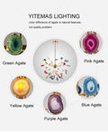 Modern LED Pink chandelier Italian Design - Gustobene