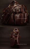 Luxury Genuine Leather Men's Travel Italian Bags - Gustobene