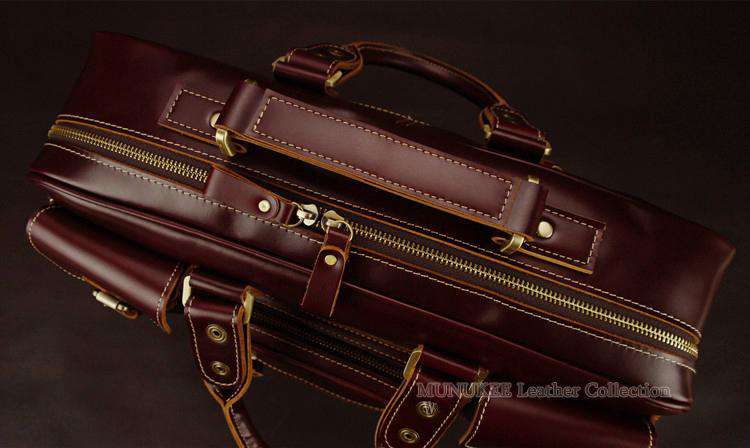 Luxury Genuine Leather Men's Travel Italian Bags - Gustobene