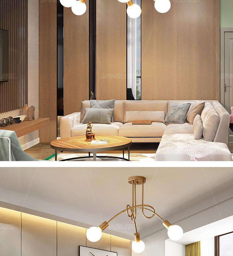 Modern Creative Curve Chandeliers - Gustobene