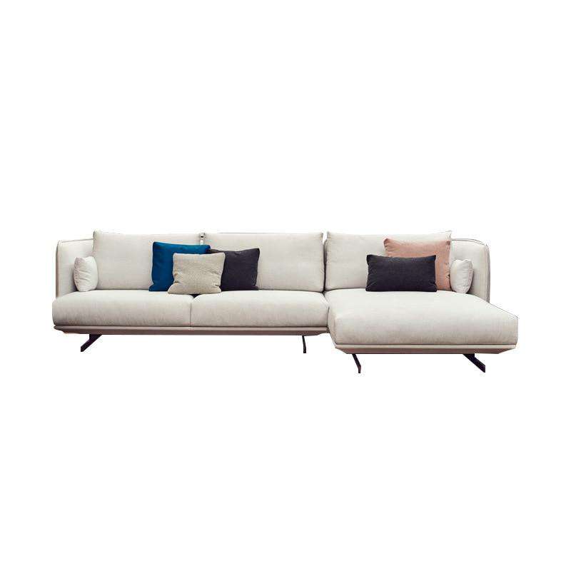 Nordic fabric sofa Simple modern self-contained small apartment  Italian minimalist 3 person living room sofa - Gustobene