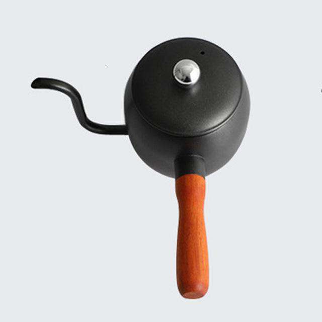 500ml Stainless Steel Hand Coffee Pot Turkish Wooden Handle Drip Type Long Mouth Pot Italian Concentrated Mocha Coffee Pot - Gustobene