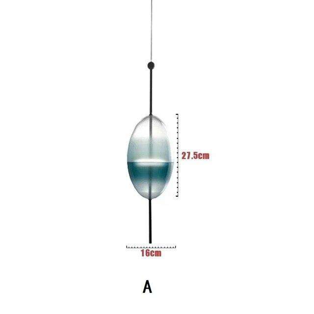 Nordic Art Venice Flow Lake Gradual Glass Chandelier Blue Chromatography Italian Design lustre avize modern salon Drop ship - Gustobene