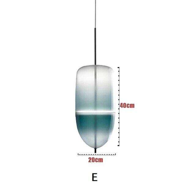 Nordic Art Venice Flow Lake Gradual Glass Chandelier Blue Chromatography Italian Design lustre avize modern salon Drop ship - Gustobene