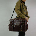 Luxury Genuine Leather Men's Travel Italian Bags - Gustobene