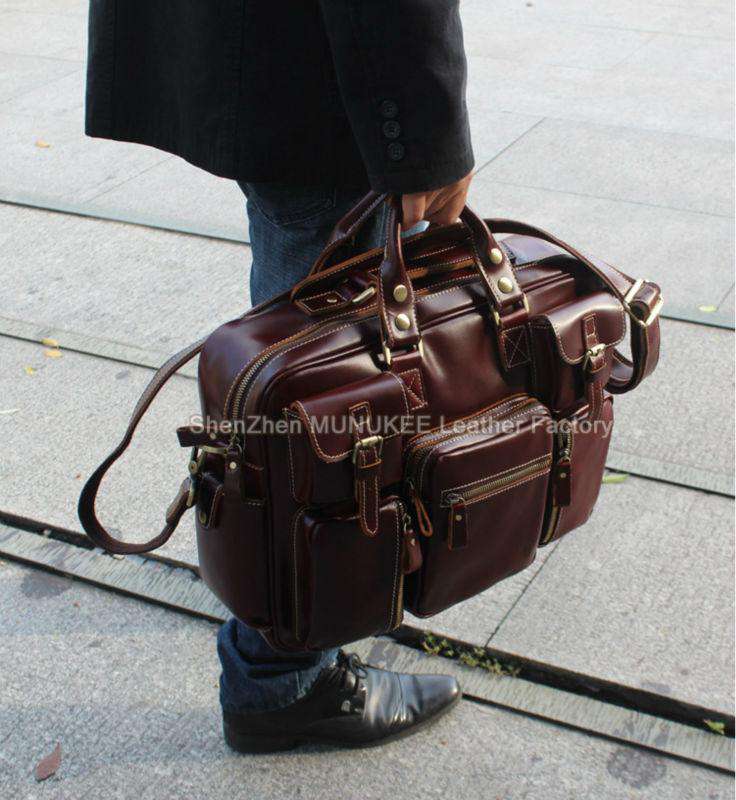 Luxury Genuine Leather Men's Travel Italian Bags - Gustobene