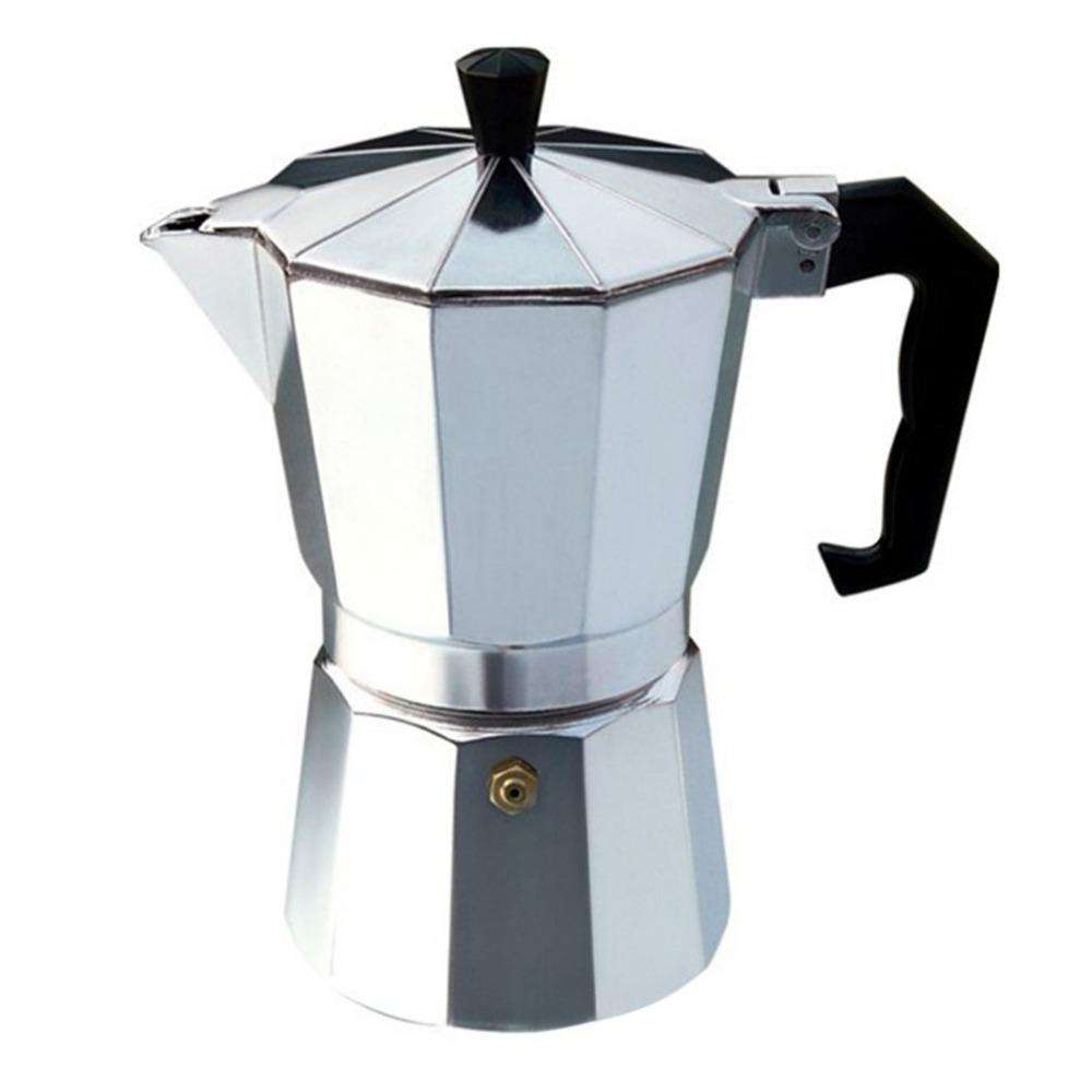 Aluminium Moka Pot Octangle Coffee Maker For Mocha Coffee Black Coffee Italian Coffee Practical Gift Easy Clean Up - Gustobene
