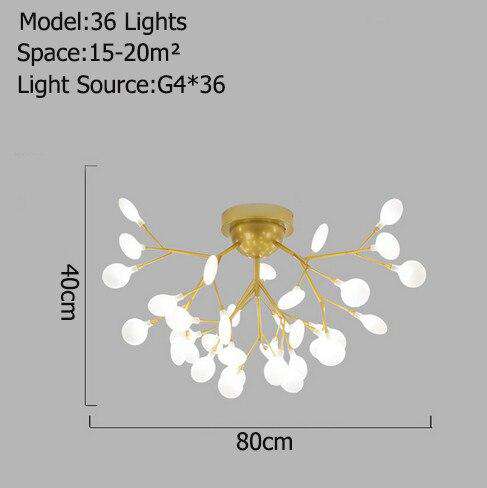 Italian Design Tree Branch Chandeliers Living Room Bedroom Kitchen stairwell chandelier Indoor stairwell romantic chandelier - Gustobene