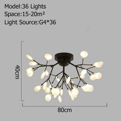 Italian Design Tree Branch Chandeliers Living Room Bedroom Kitchen stairwell chandelier Indoor stairwell romantic chandelier - Gustobene