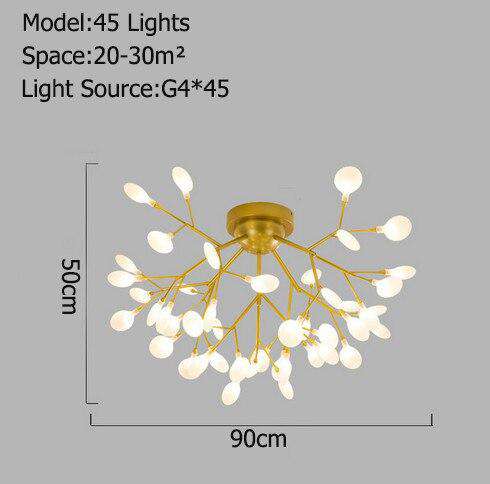 Italian Design Tree Branch Chandeliers Living Room Bedroom Kitchen stairwell chandelier Indoor stairwell romantic chandelier - Gustobene