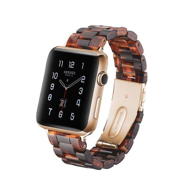 Italian Resin Band for iWatch 44MM/42MM For Apple Watch 5 40mm 38mm Bracelet Wrist Ceramic Strap handmade Series 5/4/3 Watchband