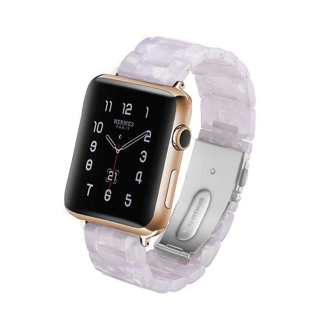 Italian Resin Band for iWatch 44MM/42MM For Apple Watch 5 40mm 38mm Bracelet Wrist Ceramic Strap handmade Series 5/4/3 Watchband