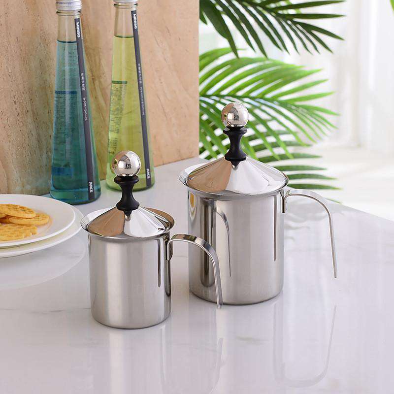 Manual Stainless Steel Frothing Pitcher - Gustobene