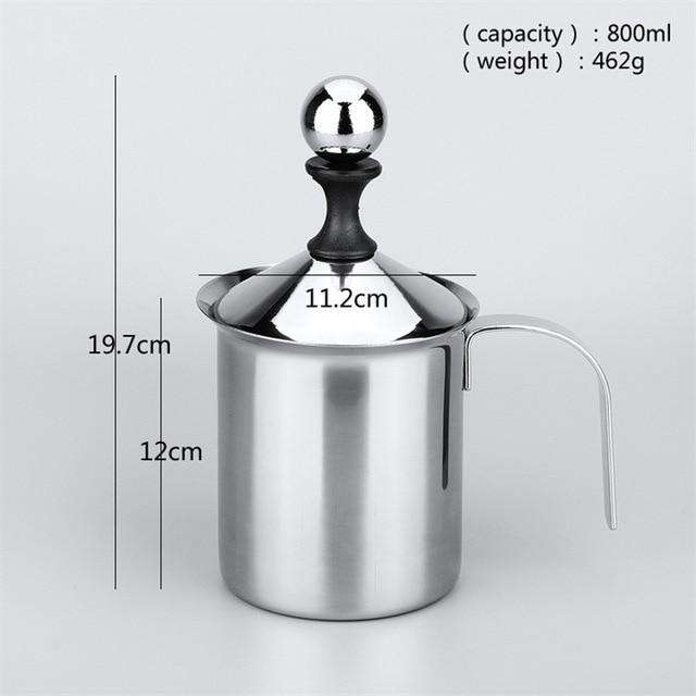 Manual Stainless Steel Frothing Pitcher - Gustobene