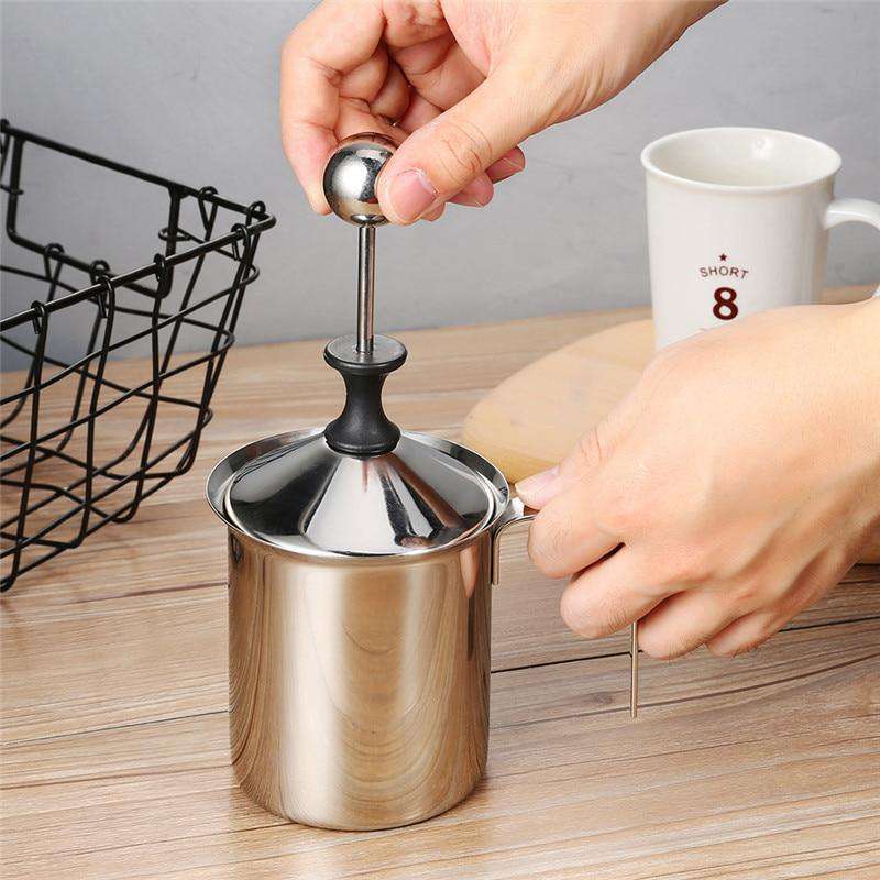 Manual Stainless Steel Frothing Pitcher - Gustobene