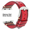Handmade Italian Cow Leather Strap Watch Band For Apple Watch 44mm 40mm 42mm 38mm Series 5 4 3 2 iWatch Watchbands - Gustobene