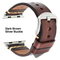 Handmade Italian Cow Leather Strap Watch Band For Apple Watch 44mm 40mm 42mm 38mm Series 5 4 3 2 iWatch Watchbands - Gustobene