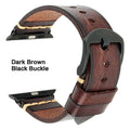 Handmade Italian Cow Leather Strap Watch Band For Apple Watch 44mm 40mm 42mm 38mm Series 5 4 3 2 iWatch Watchbands - Gustobene
