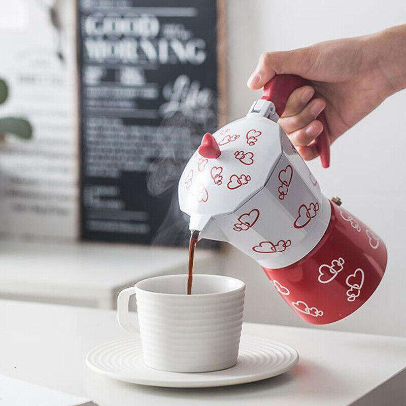 3/6 Cups 150ml/300ml Italian Moka Espresso Coffee Maker Percolator Stove Top Pot  For Induction Cooker Portable Mocha Kitchen - Gustobene