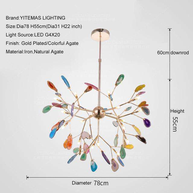 Modern LED Pink chandelier Italian Design - Gustobene