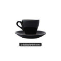 Espresso cup Italian small ceramic latte cappuccino cup saucer set single mini espresso coffee shop cafe drinkware - Gustobene
