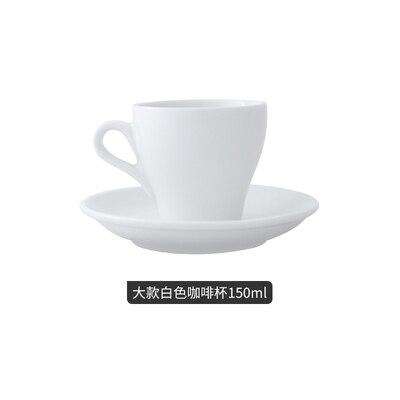 Espresso cup Italian small ceramic latte cappuccino cup saucer set single mini espresso coffee shop cafe drinkware - Gustobene