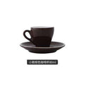 Espresso cup Italian small ceramic latte cappuccino cup saucer set single mini espresso coffee shop cafe drinkware - Gustobene