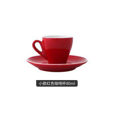 Espresso cup Italian small ceramic latte cappuccino cup saucer set single mini espresso coffee shop cafe drinkware - Gustobene
