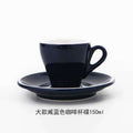 Espresso cup Italian small ceramic latte cappuccino cup saucer set single mini espresso coffee shop cafe drinkware - Gustobene