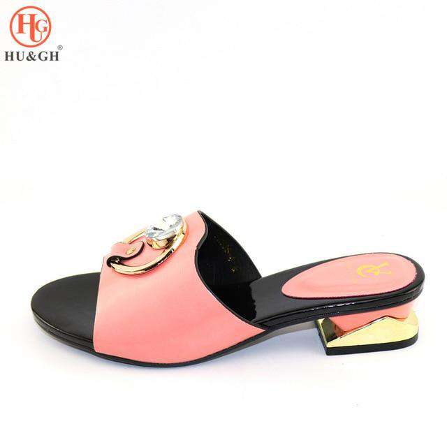 New Arrival Italian Nigerian Party Shoes Without Bag Set Yellow Color Fashion Slipper Wedding African Shoes Not Matching Bag Set