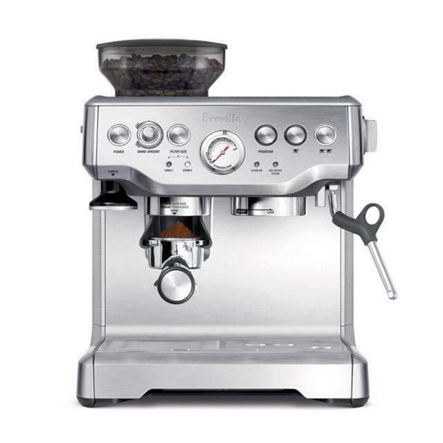 Espresso Coffee Maker Grind Beans Semiautomatic 15Bar Grinder Steam Coffe Machine - Gustobene