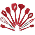 10pcs Non-Stick Kitchenware Silicone Heat Resistant Kitchen Cooking Utensils Baking Tool Cooking Tool Sets - Gustobene