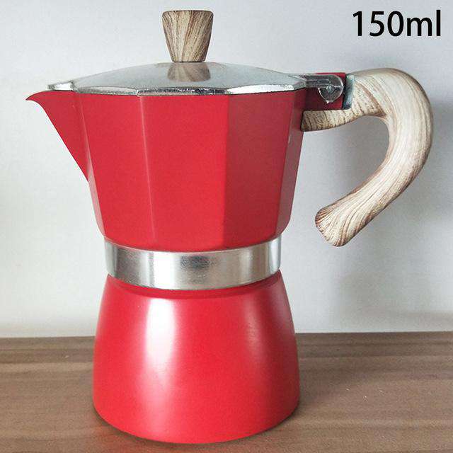Aluminum Italian Moka Espresso Coffee Maker Percolator Stove Top Pot 150/300ML For Outdoor Camping Supplies - Gustobene
