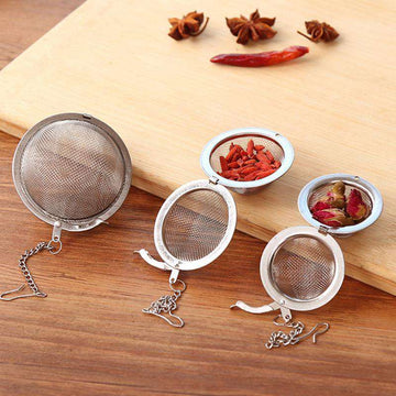 HOT 1pc practical Tea Infuser Sphere Locking Spice Tea Ball Strainer Mesh Infuser Tea Filter Strainers Kitchen Tea Infuser Tools - Gustobene