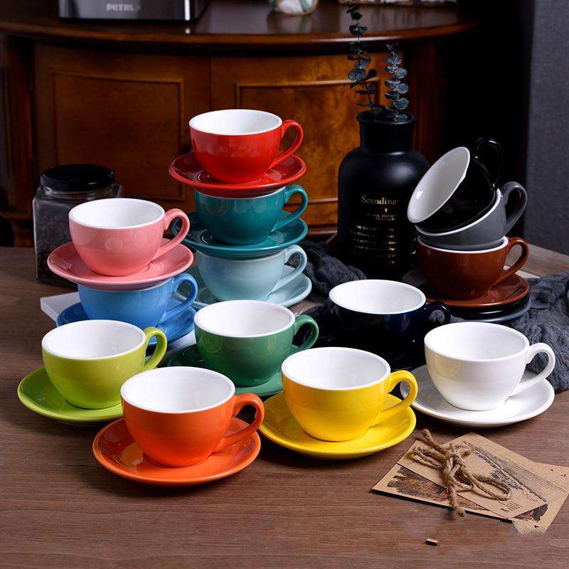 Pull Flower Coffee Mugs Italian Milk Cups And Saucer Ceramic Small Capacity Espresso Colors Optional Afternoon Tea Latte Cafe