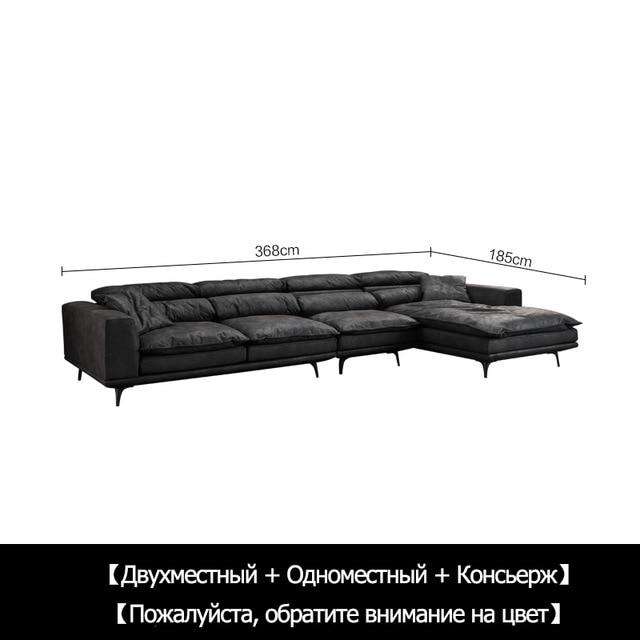 Cloth sofa down modern simple disposable wash ultra soft nordic black and white gray Italian minimalist light luxury sofa - Gustobene