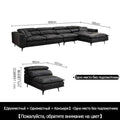 Cloth sofa down modern simple disposable wash ultra soft nordic black and white gray Italian minimalist light luxury sofa - Gustobene