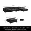 Cloth sofa down modern simple disposable wash ultra soft nordic black and white gray Italian minimalist light luxury sofa - Gustobene