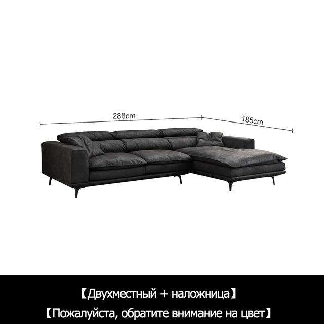 Cloth sofa down modern simple disposable wash ultra soft nordic black and white gray Italian minimalist light luxury sofa - Gustobene