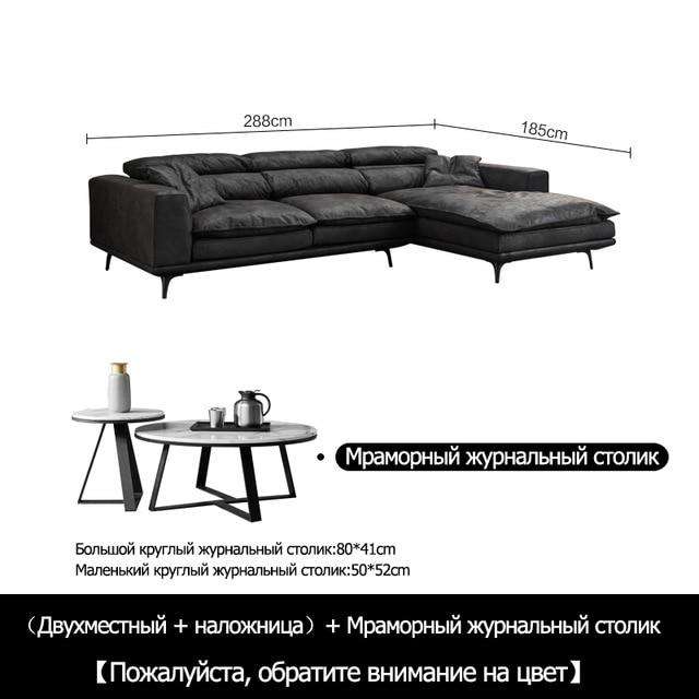 Cloth sofa down modern simple disposable wash ultra soft nordic black and white gray Italian minimalist light luxury sofa - Gustobene