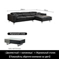 Cloth sofa down modern simple disposable wash ultra soft nordic black and white gray Italian minimalist light luxury sofa - Gustobene