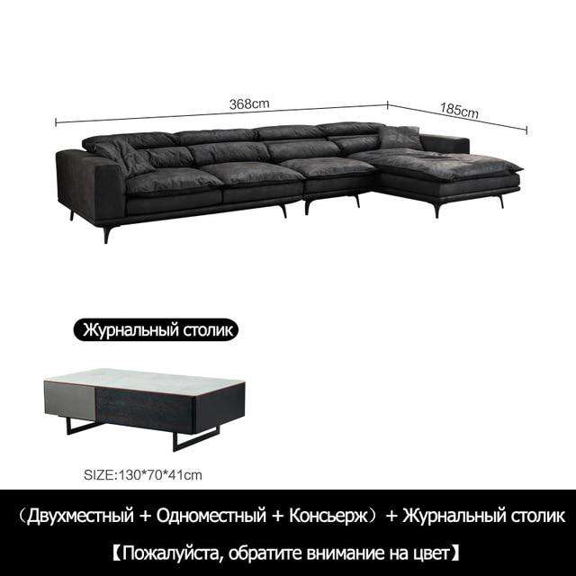 Cloth sofa down modern simple disposable wash ultra soft nordic black and white gray Italian minimalist light luxury sofa - Gustobene