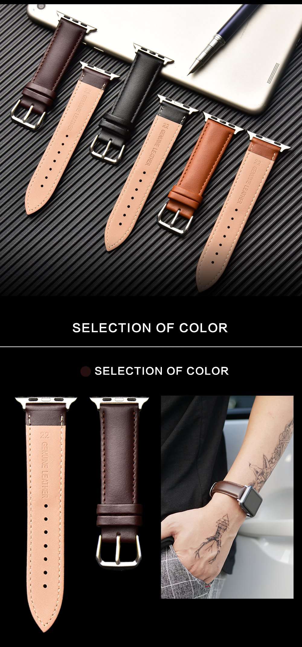 Leather Band Loop Watch - Gustobene