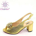 Latest ORANGE Shoe Italian Shoe and Bag Set for Party In Women Wedding Shoes Bride Cristal High Quality African Wedding Shoes