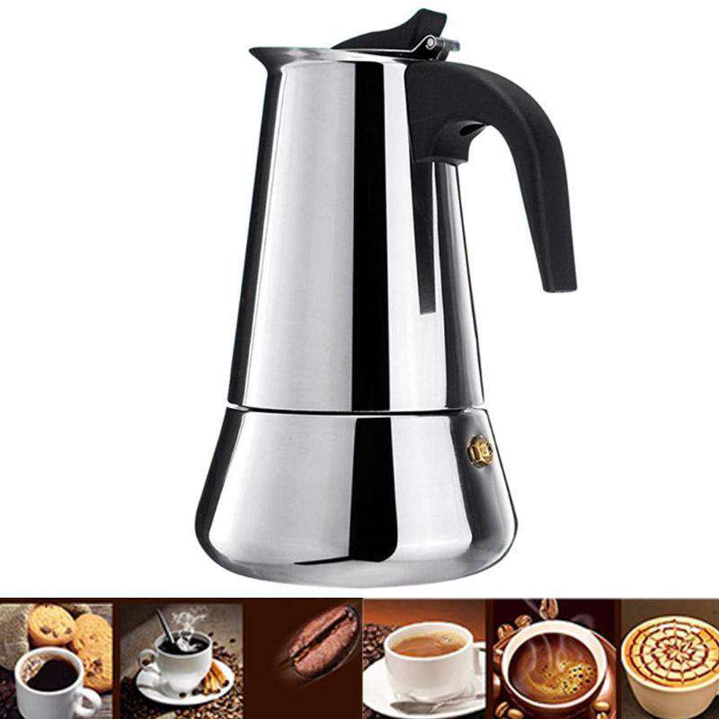 Coffee Makers Italian Top Moka Espresso Cafeteira Expresso Percolator 100/200/200/450 ML Stovetop Coffee Maker Pot - Gustobene