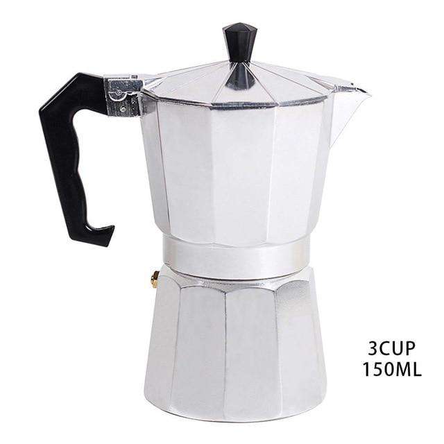 YRP Mocha Latte Coffee Maker Italian Moka Espresso Cafeteira Percolator Pot 1cup/3cup/6cup/9cup/12cup Stovetop Coffee Maker